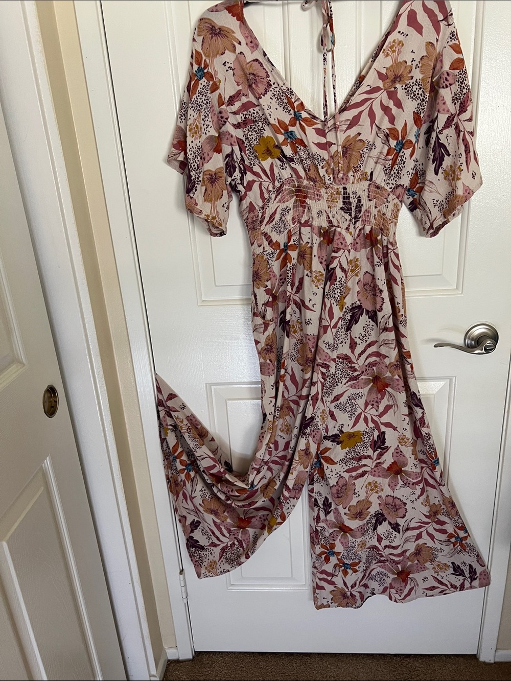 Final Touch Blush Pink Floral jumpsuit - Picture 8 of 9